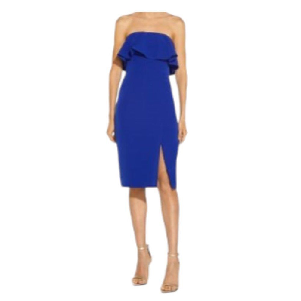 Aidan by Aidan Mattox Popover Cocktail Dress Royal Sapphire 6 NWT